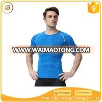 Good quality competitice price dry fit 92 nylon 8 spandex mens fitness t shirt mens gym wear