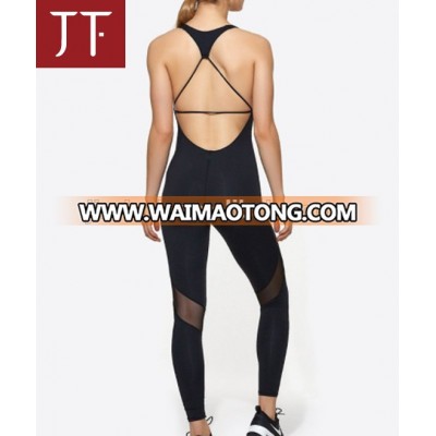 2017 Hot Selling ladies sport yoga bodysuit womens workout jumpsuit