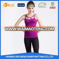 Nylon Spandex lycra gym wear OEM&ODM sports tops